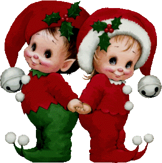 two christmas elves